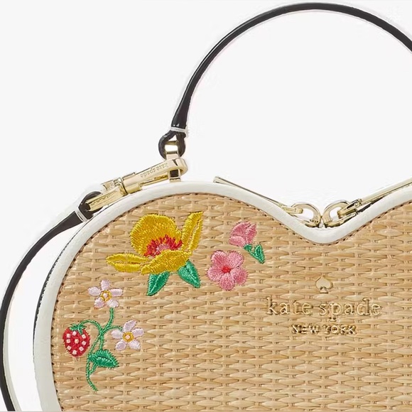 kate spade Love Shack Rattan Heart Crossbody - Picture 9 of 13